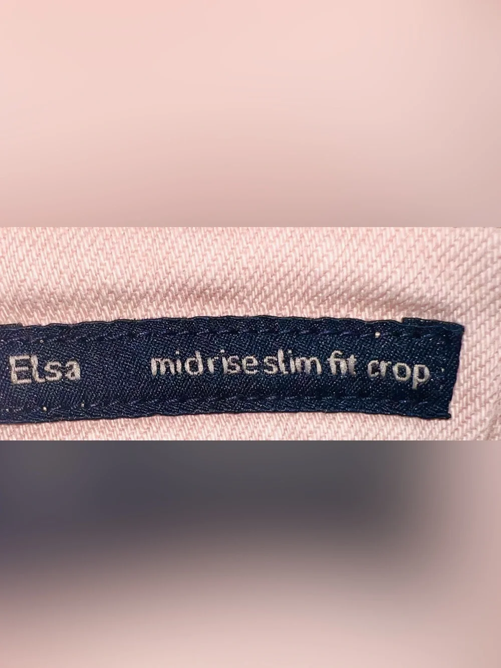 Citizens of Humanity Elsa Mid Rise Slim Fit Crop Jeans Pink Blush Denim Size 29